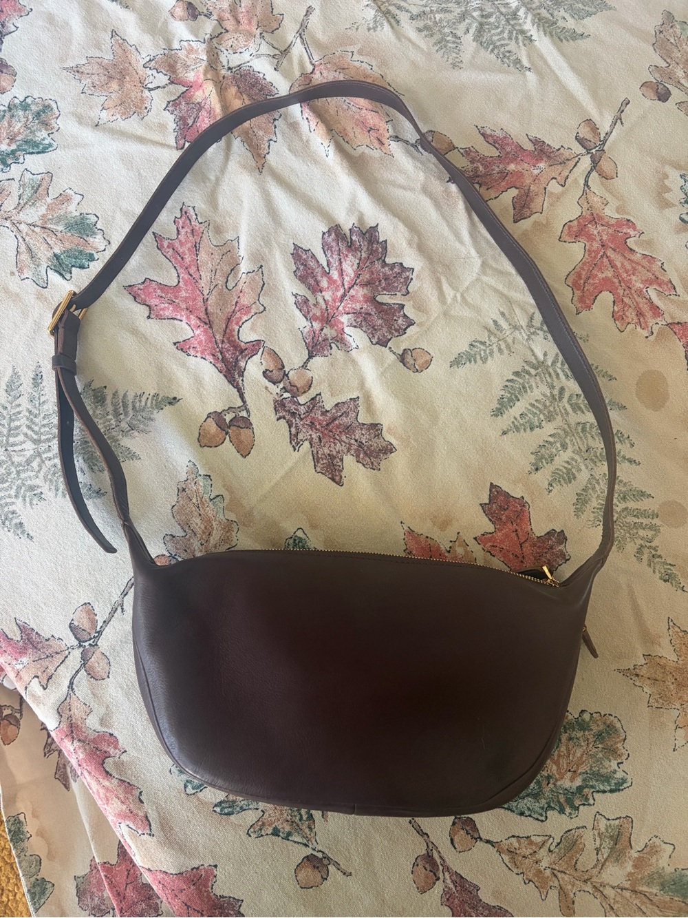 Madwell brown leather sling crossbody bag